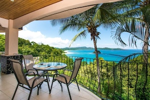 Terrace/patio - Beautiful Condo in Peaceful Cliffside Location with a Private Balcony & Stunning Ocean and Mountain Views (Cabo Velas)