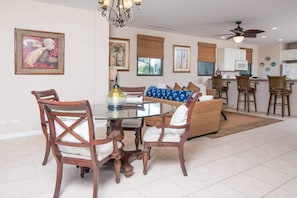 Full-size fridge, microwave, stovetop, dishwasher - Spacious Beach-Inspired Condo with Resort-Style Amenities & Beach Club Access (Sardinal)