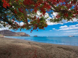 En la playa