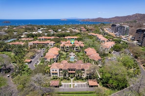 Aerial view - Vibrant 3-Bedroom Condo with Resort Amenities, Pools & Beach Club Access (Sardinal)
