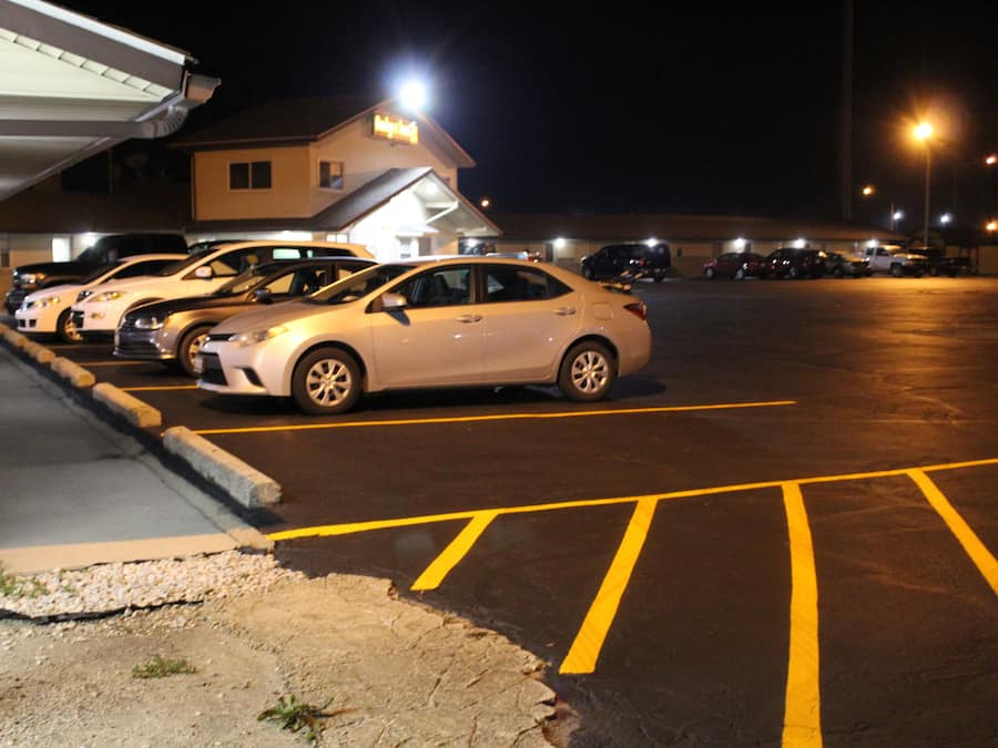 Front of property – evening/night