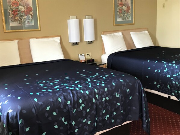 Premium bedding, down comforters, Select Comfort beds, desk