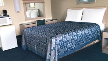 Premium bedding, down duvets, Select Comfort beds, desk
