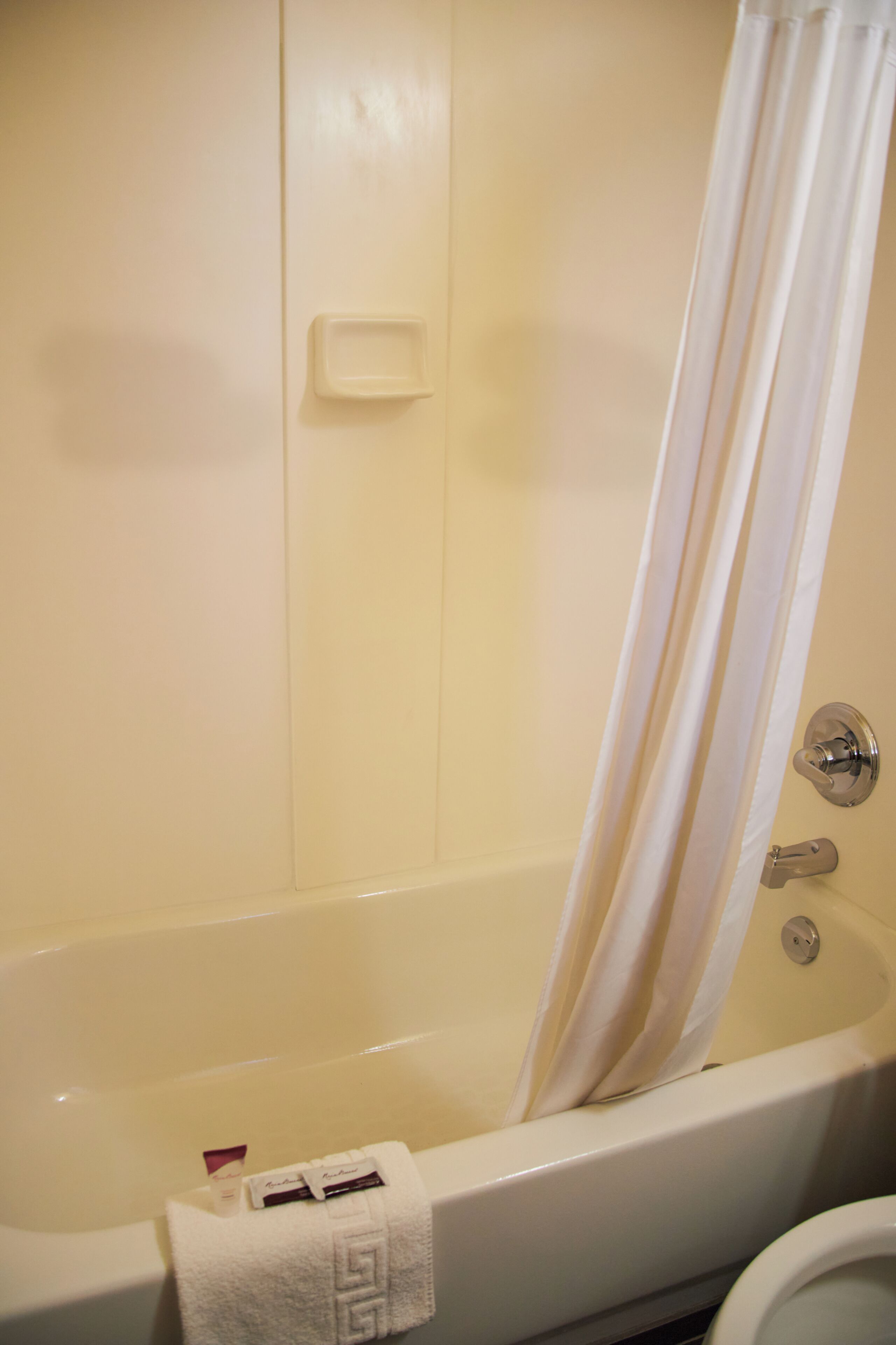 Free toiletries, hair dryer, towels