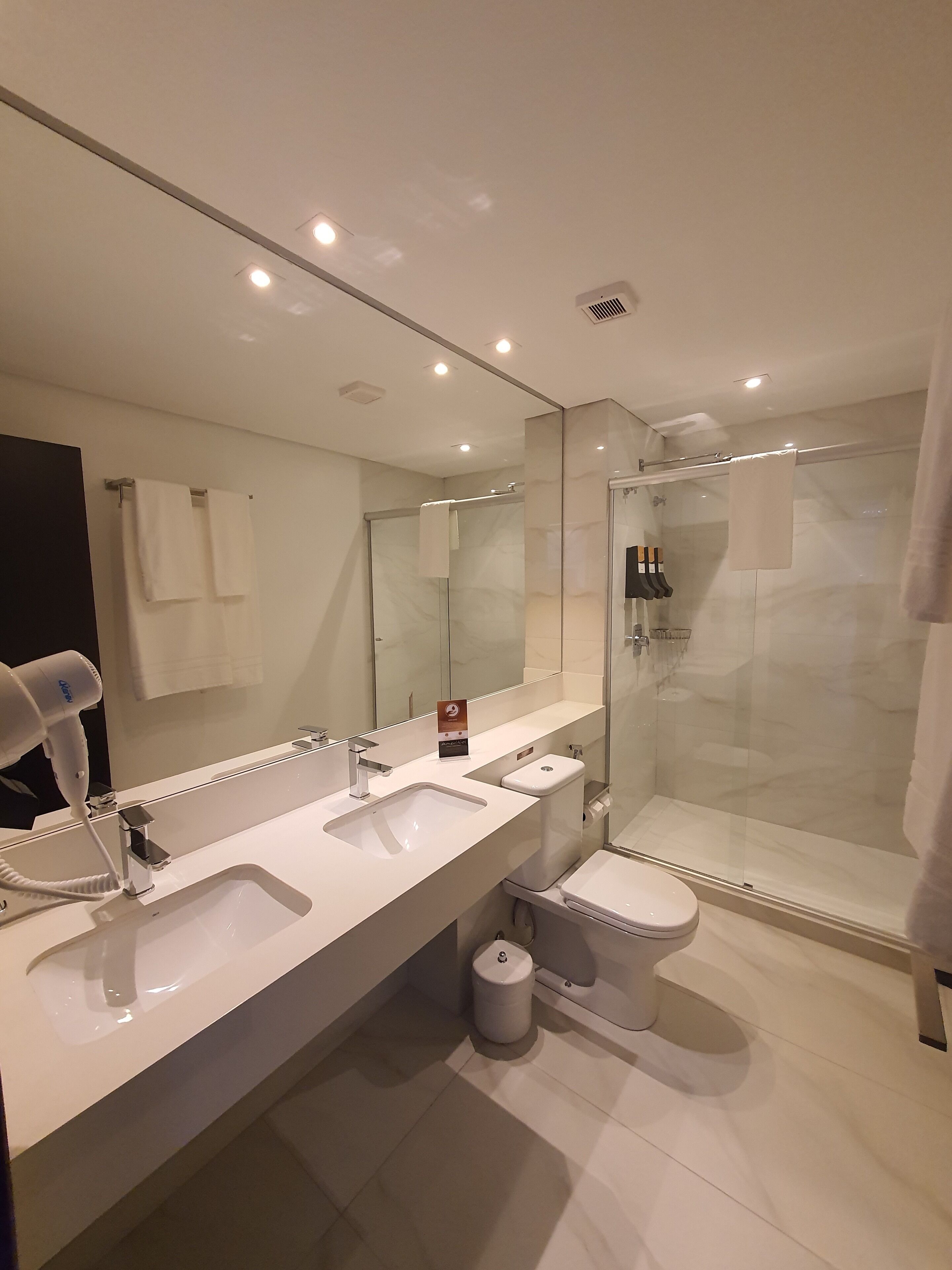 deluxe room | bathroom | towels, soap, shampoo, toilet paper