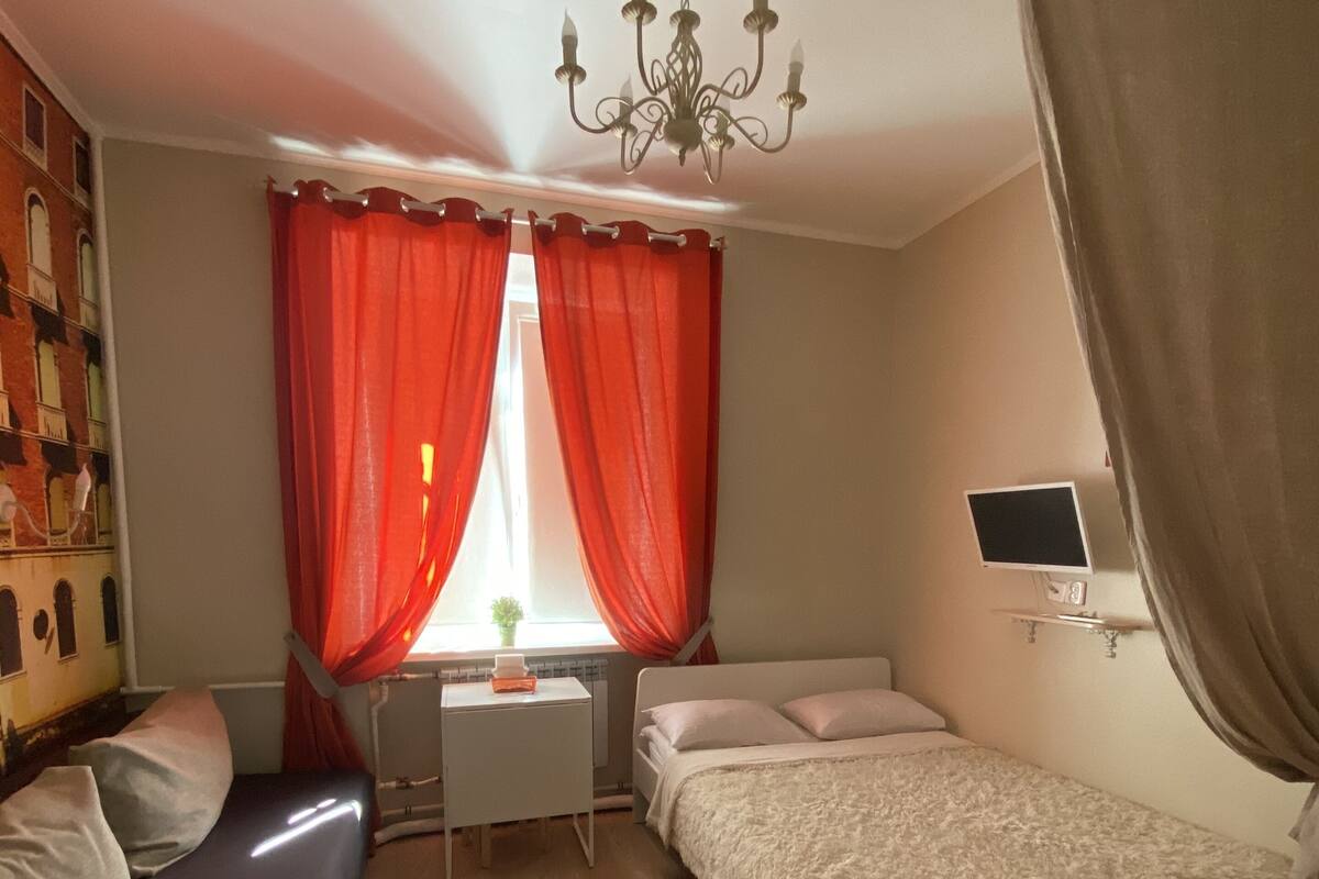 Blackout curtains, iron/ironing board, free WiFi, bed sheets