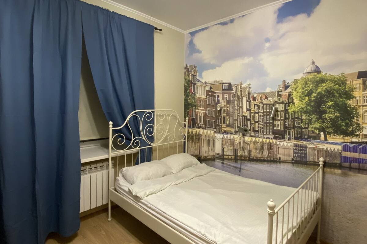 Blackout curtains, iron/ironing board, free WiFi, bed sheets
