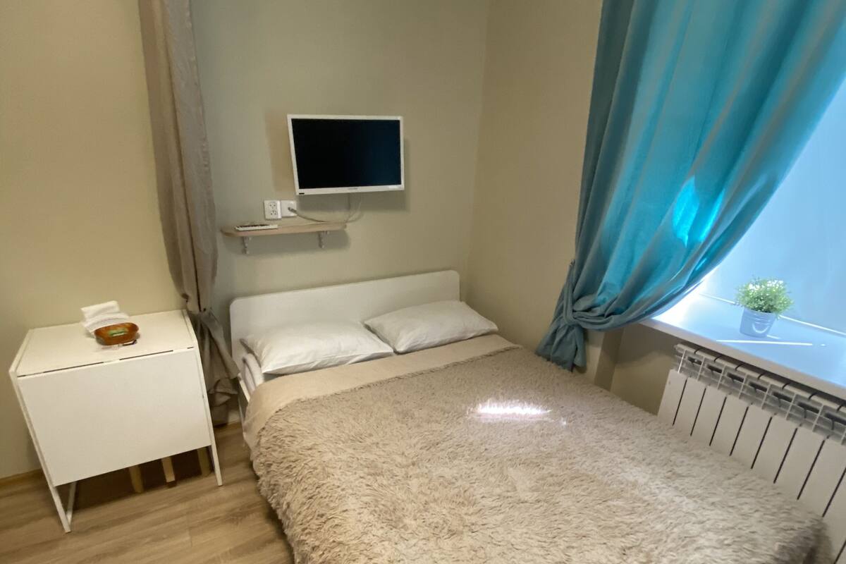Blackout curtains, iron/ironing board, free WiFi, bed sheets