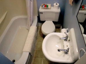 Combined shower/bathtub, hair dryer, towels, soap - Quiet neighborhood near beaches, bayou and historic downtown Ocean Springs. (Ocean Springs)