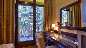 Desk, laptop workspace