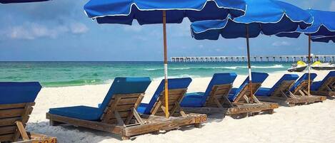 Aan het strand