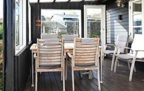 Outdoor dining - 1 bedroom beautiful home in Sjølund (Sjølund)