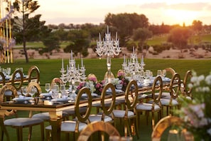 Outdoor wedding area