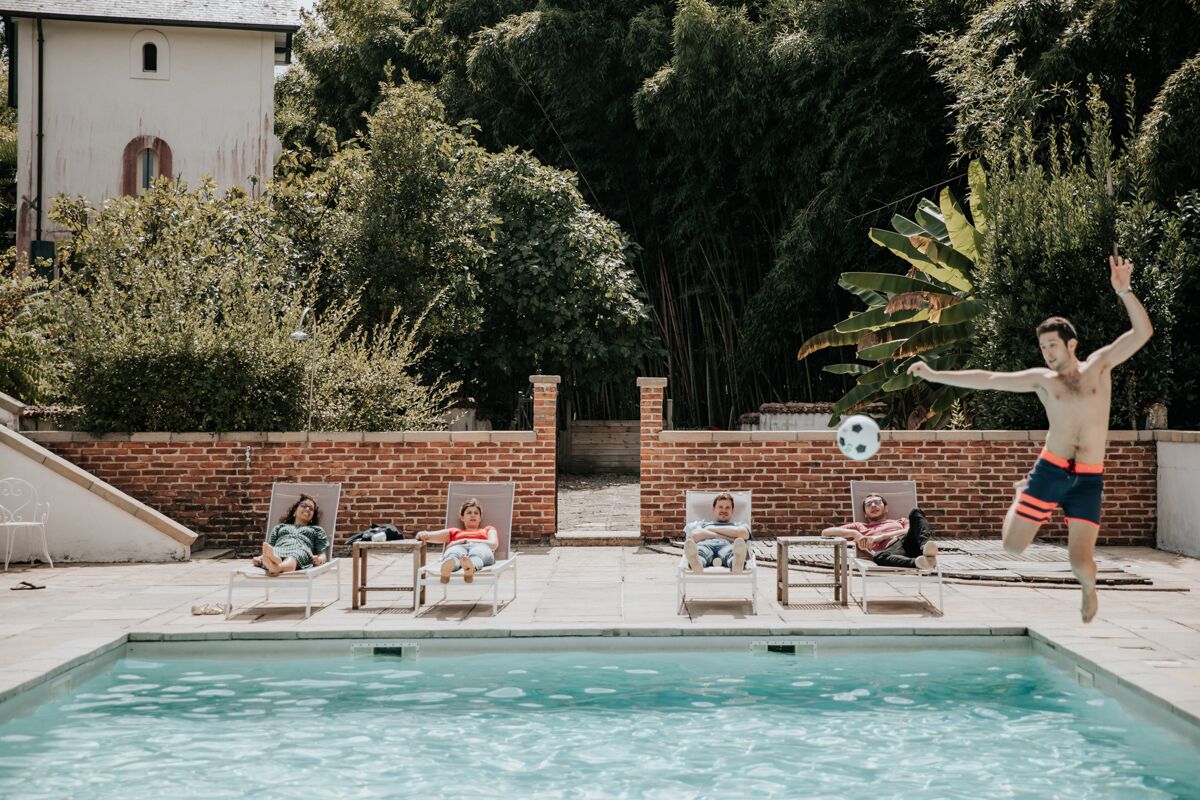 Piscine extérieure, piscine chauffée