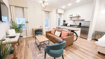 Studiolejlighed | Egyptiske bomuldslagner, premium-sengetøj, dundyner