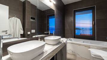 Villa (Three Bedroom Villa with Pool) | Bathroom | Shower, towels