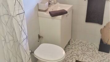 SĂšche-cheveux, serviettes fournies, savon, shampoing