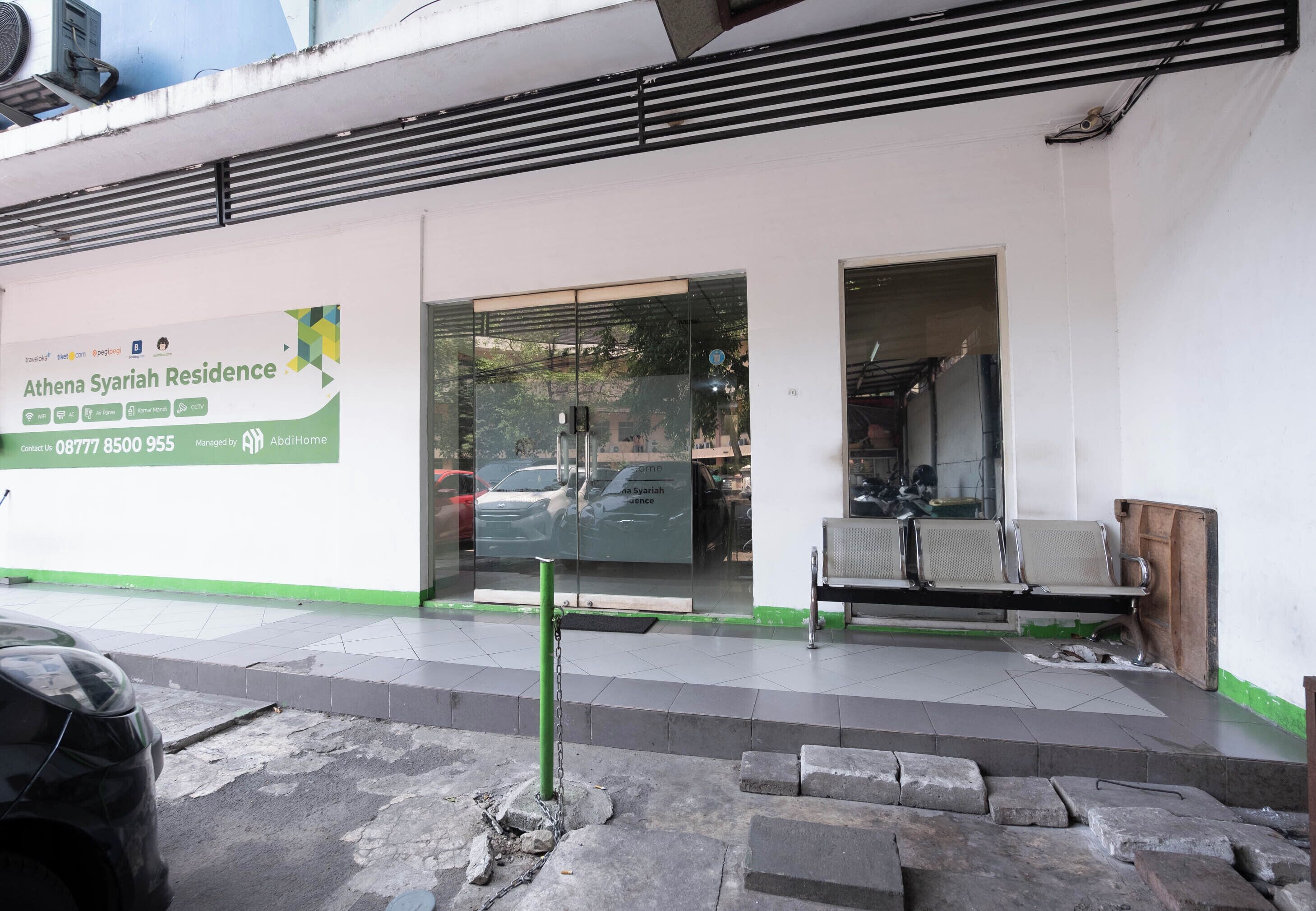 Voorkant van accommodatie