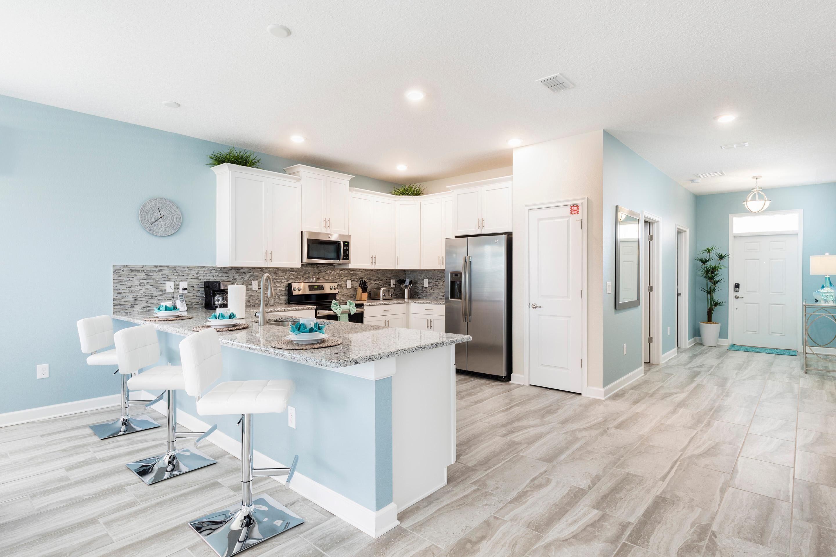 Vila, várias camas (9042SID- The Retreat at ChampionsGate) | Cozinha privada | Geladeira, micro-ondas, cooktop, lava-louças