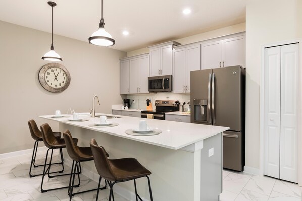 Villa, Multiple Beds (1567PD-The Retreat at ChampionsGate) | Private kitchen | Fridge, microwave, stovetop, dishwasher