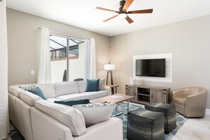 Villa, Multiple Beds (1567PD-The Retreat at ChampionsGate) | Living room | Flat-screen TV