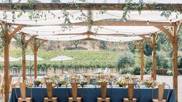 Espace banquet en plein air