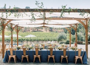 Outdoor banquet area