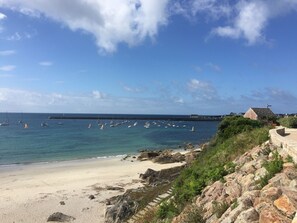 Accommodatie ligt op het strand