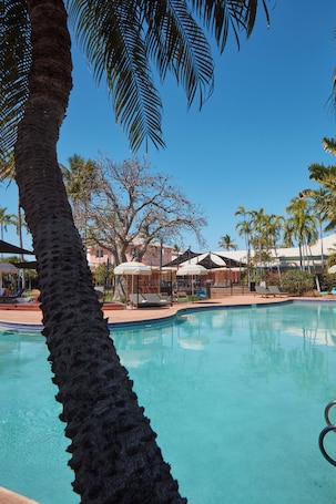 2 outdoor pools, open 7:00 AM to 7:00 PM, sun loungers