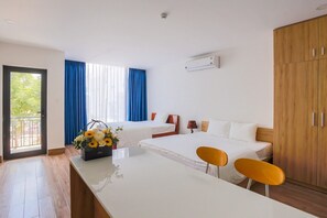 Studio, Multiple Beds | Premium bedding, desk, laptop workspace, blackout drapes - Coral Apartment (Da Nang)