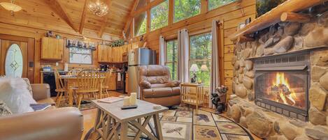 TV connectée, cheminée