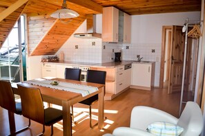 Family Condo, 2 Bedrooms, Non Smoking, Valley View | Living area | 80-cm flat-screen TV with satellite channels, TV - Steinerhof (Liebenfels)