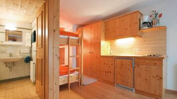 Fridge, oven, stovetop, cookware/dishes/utensils