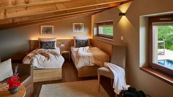 2 Schlafzimmer, Reisekinderbett, kostenloses WLAN, Bettwäsche