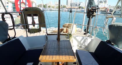 Sailboat docked in Toulon