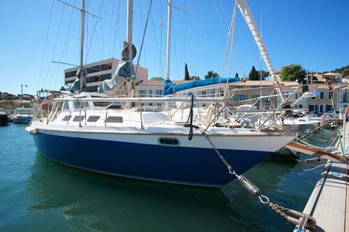 Sailboat docked in Toulon