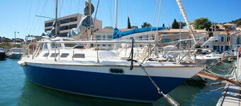 Sailboat docked in Toulon