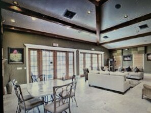 Relax in our spacious lobby with comfortable seating areas and large windows.