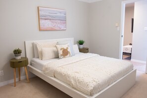 1 bedroom, desk, iron/ironing board, travel cot