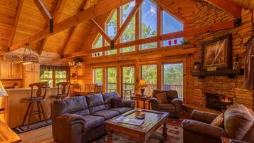 TV, fireplace, stereo