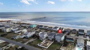 Beach nearby, sun-loungers
