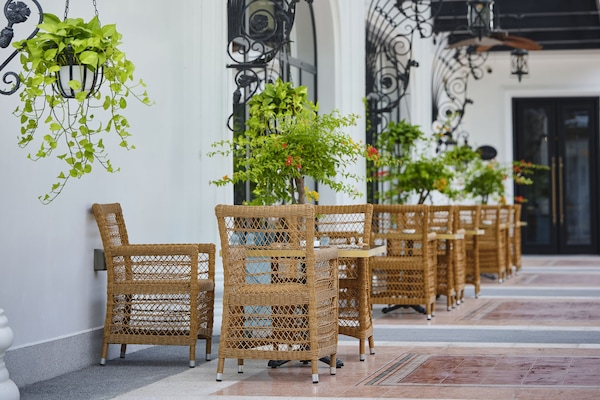 Outdoor banquet area