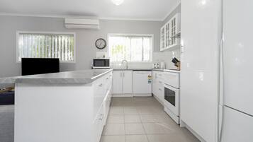 Fridge, microwave, toaster