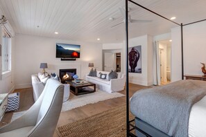 TV, fireplace - Abode at Black Bear 306 | Private Top Floor Hot Tub and Deck (Park City)