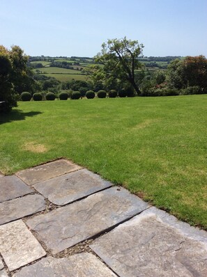 Property grounds - Grade 1 listed Medieval Hall House near the Devon and Cornwall border (Leat)