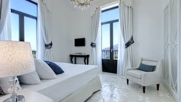 Executive Suite, Balcony, Sea View | 1 bedroom, Egyptian cotton sheets, premium bedding, memory foam beds