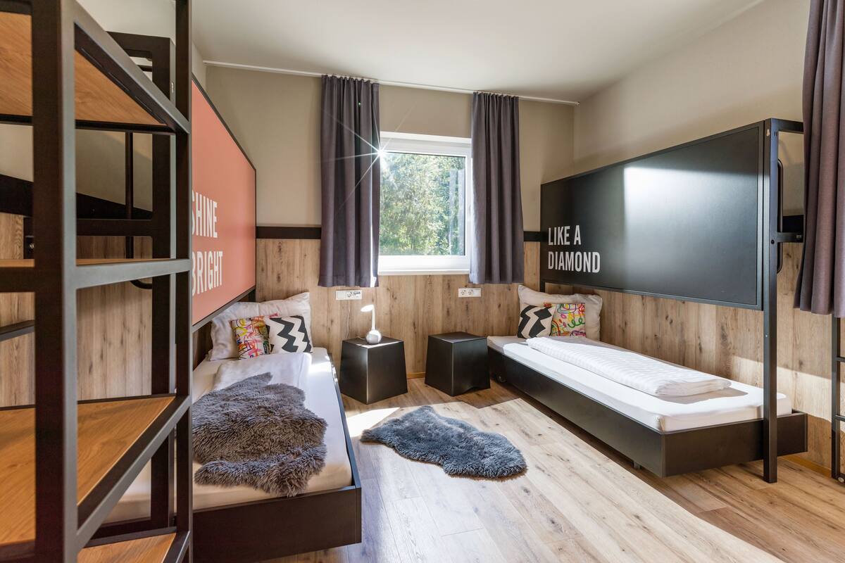 Blackout curtains, free WiFi, bed sheets