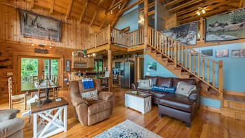 TV, fireplace, computer monitors