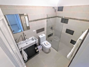 Shower, hair dryer