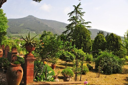 19th century villa: living room, dining, study, 5 double rooms, park,, panorama.